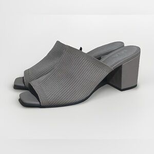 MIA Hillary Stretch Knit Slip On Block Heels women’s shoes size 8.5 Dark Gray
